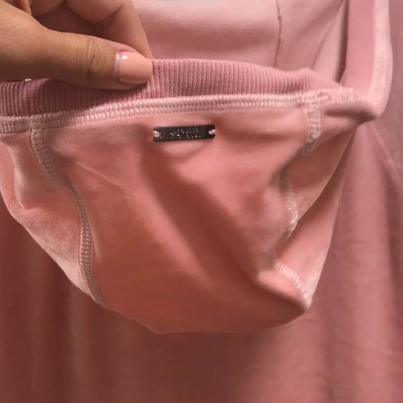 Nanette Lepore pink velour hooded sweatshirt - Picture 9 of 12